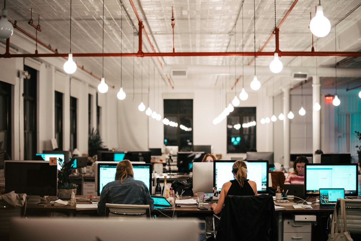 Office space with computers
